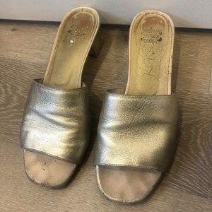 Maryam Nassir Zadeh MNZ Sophie Slides in Champagne